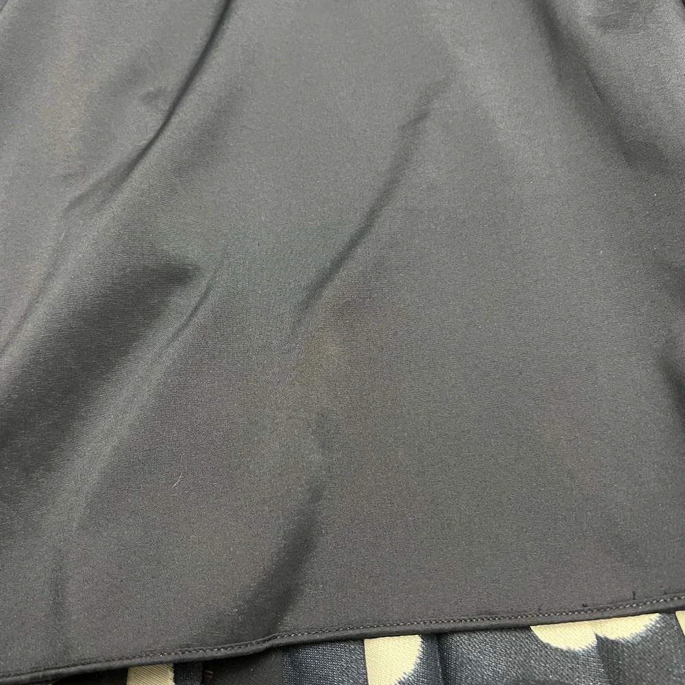 ADRIANA PAPELL Fit and Flare Black With White Polka Dot Printed Dress Size 4 - Picture 2 of 13